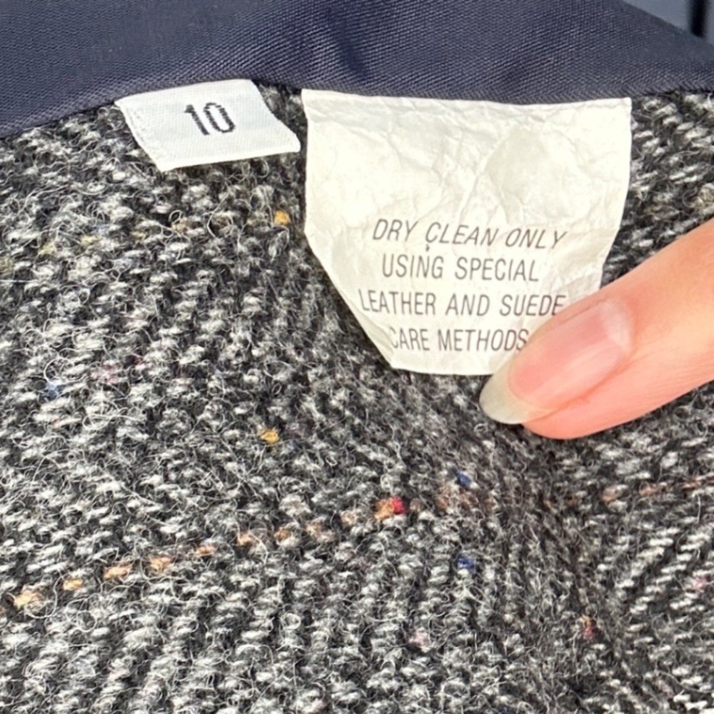 Casual Corner Patchwork Wool Blazer Jacket Navy B… - image 6